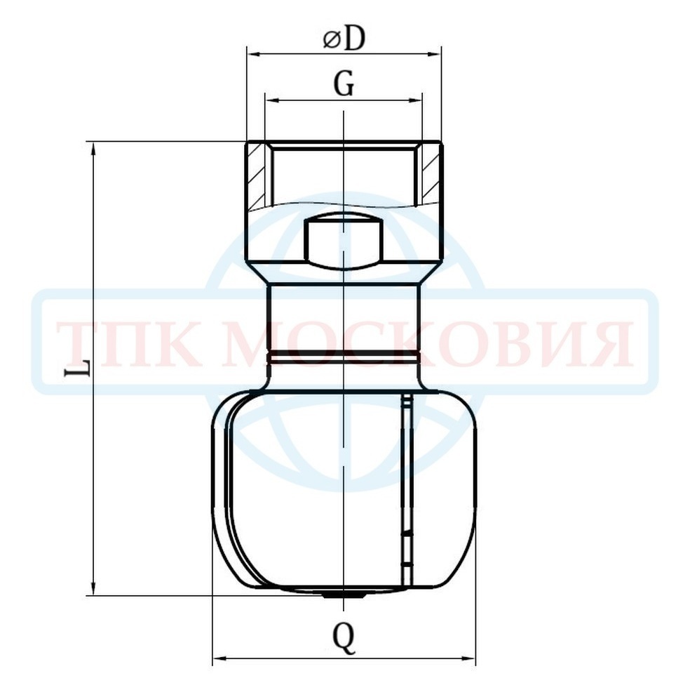 Головка моющая ротационная эллипсоидная, резьба