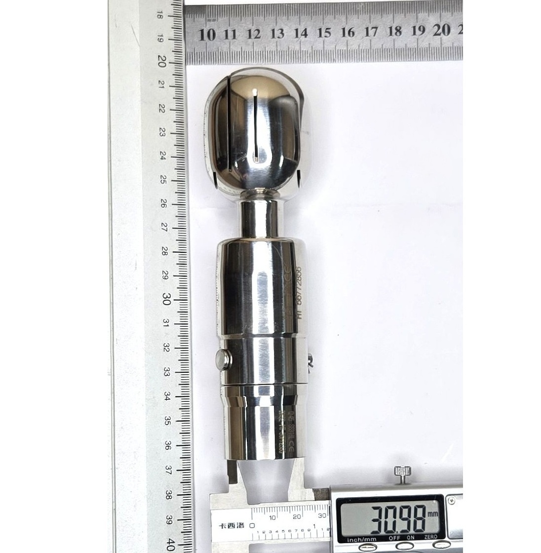 Головка моющая ротационная эллиптическая, шплинт, Q45, AISI316L, DN32