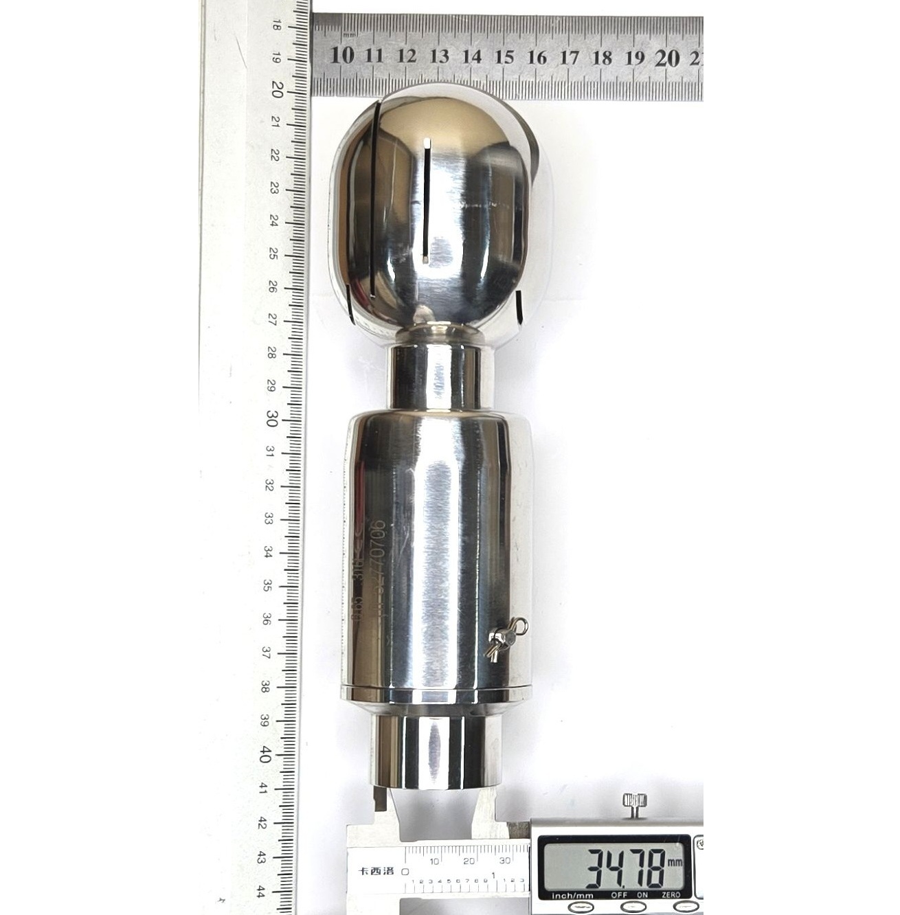 Головка моющая ротационная эллиптическая, шплинт, Q65, AISI316L, 1,5"