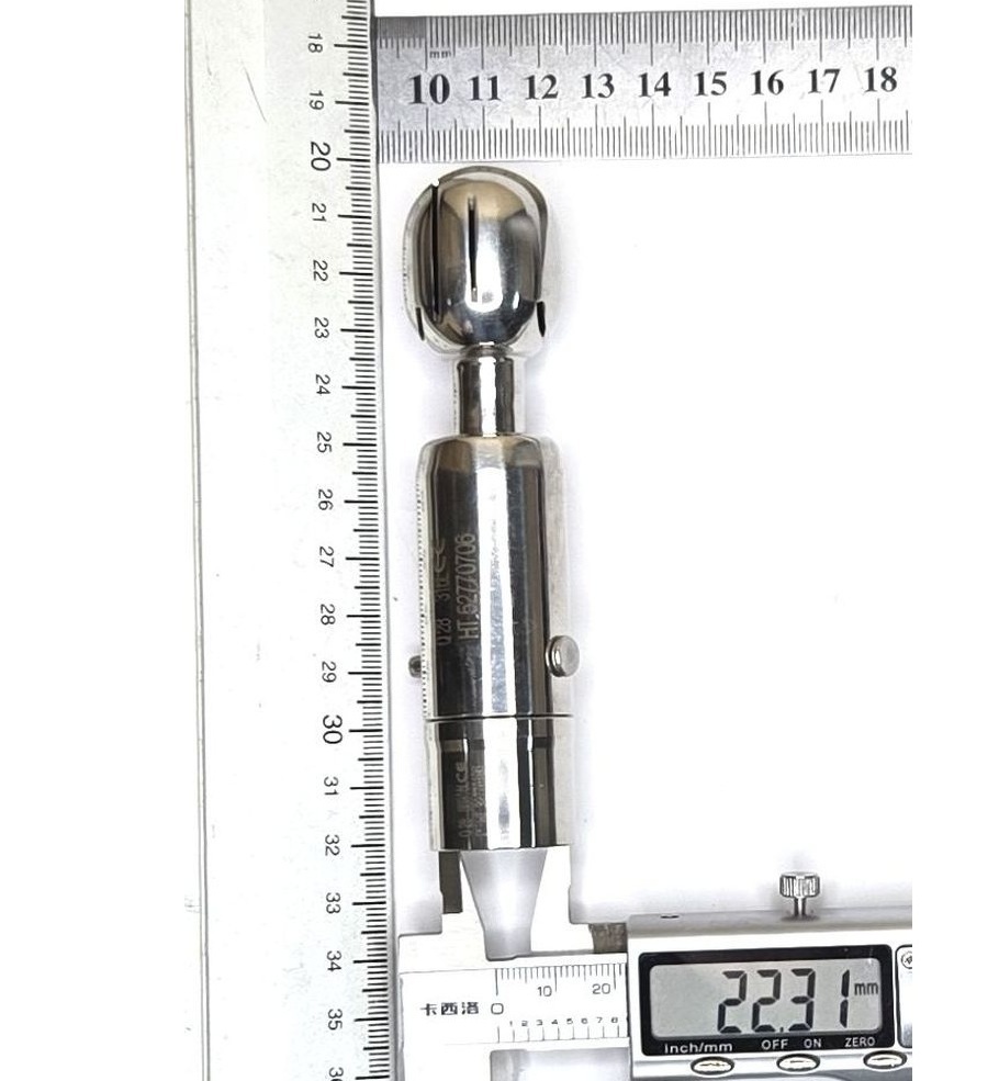 Головка моющая ротационная эллиптическая, шплинт, Q28, AISI316L, 1"