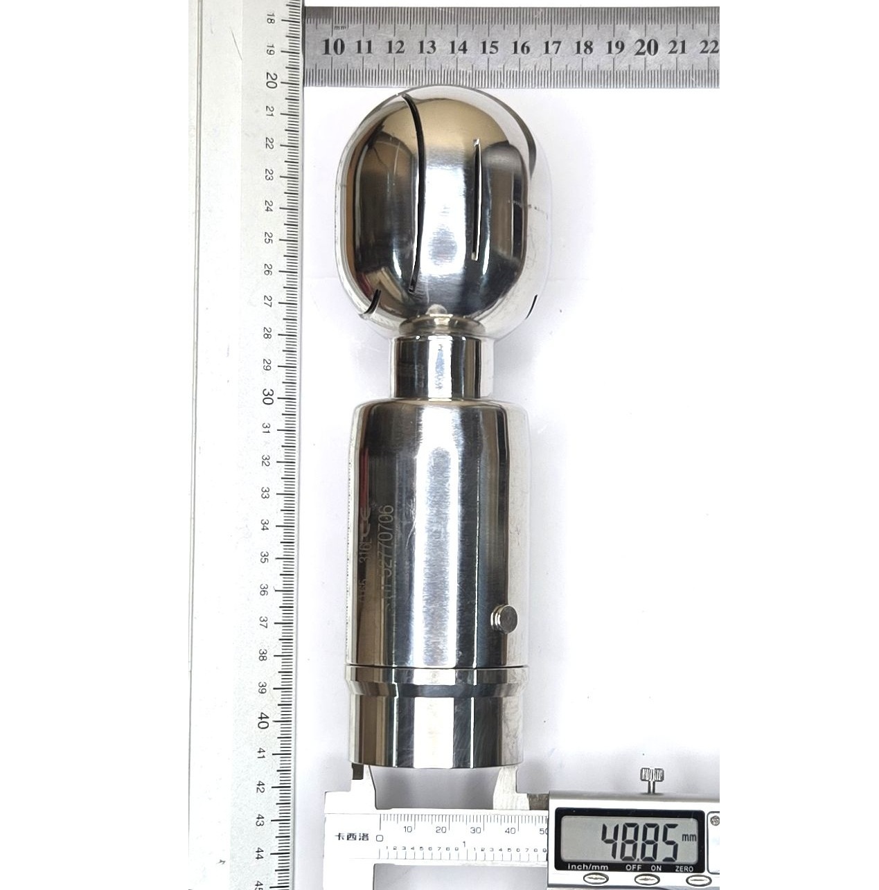 Головка моющая ротационная эллиптическая, шплинт, Q65, AISI316L, DN50