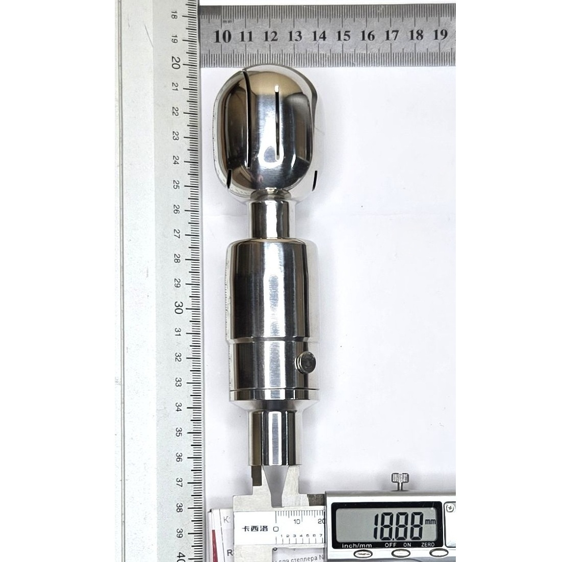 Головка моющая ротационная эллиптическая, шплинт, Q45, AISI316L, DN20